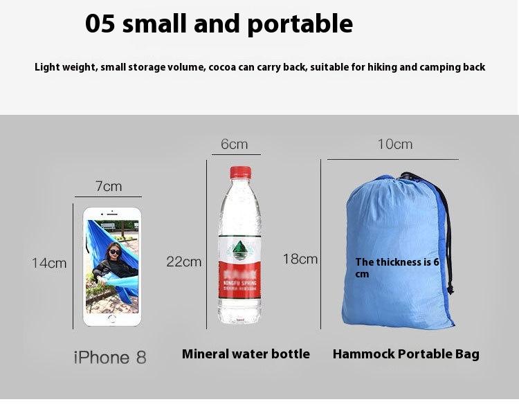 Camping Hammock Single Portable Parachute Nylon Hammock for Outdoor Backpacking Hiking Travel Lightweight Hanging Bed