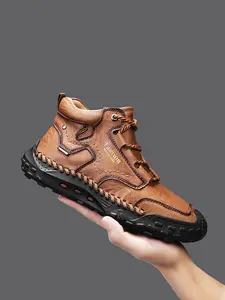 Men's Retro Lace Up Mid Top Sneakers, Casual Comfortable Breathable Sports Shoes, Fashionable All-match Shoes for Daily Wear, Athletic Sneakers, Athletic Sneaker Footwear, Stylish Sneakers