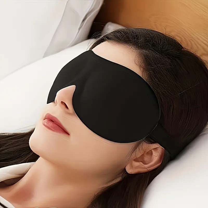 Ultra-Comfort Contour Sleep Mask - 100% Light Blocking, Ultra-Soft & Light Beige-Friendly, Adjustable Strap, Breathable Eye Cover, Lightweight, Ergonomic Eye Mask, Sleeping Mask for Restful Sleep, Night Mask, Travel & Relaxation, Alcohol-Free Material