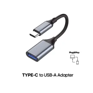 LensGuard Type C to USB A Adapter, USB C Male to USB Female OTG Cable Adapter Compatible with MacBook Pro/Air, iPhone 17 Pro Max/iPhone Air/16e/16/15 Series, Samsung Galaxy