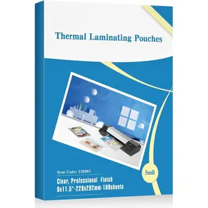 5mil 100Pack Hot Thermal Laminating Pouches 9x11.5-Inches Laminating Sheets, for Sealed Photo and Documents Clear Letter Size 8.5x11-Inches Laminated Paper
