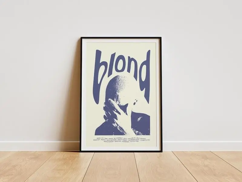 F.O - Blond Album Poster - Album Cover Wall Art  – Minimalist Music Print