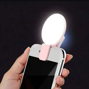 Portable Mini Selfie Light, LED Fill Light, Clip-On Fill Light, Phone Selfie Light, Cell Phone Light, USB-Rechargeable Mirror Light, Beauty Ring Light for Phones and Computers, Ideal for Makeup, Zoom Meetings, Live Streaming, Vlogg