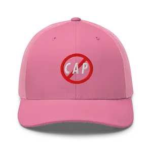 Pink No Cap Trucker Cap
