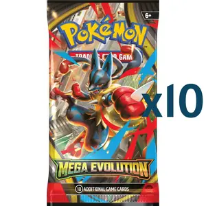10x Mega Evolution Booster Packs - Pokémon TCG (10 Packs)