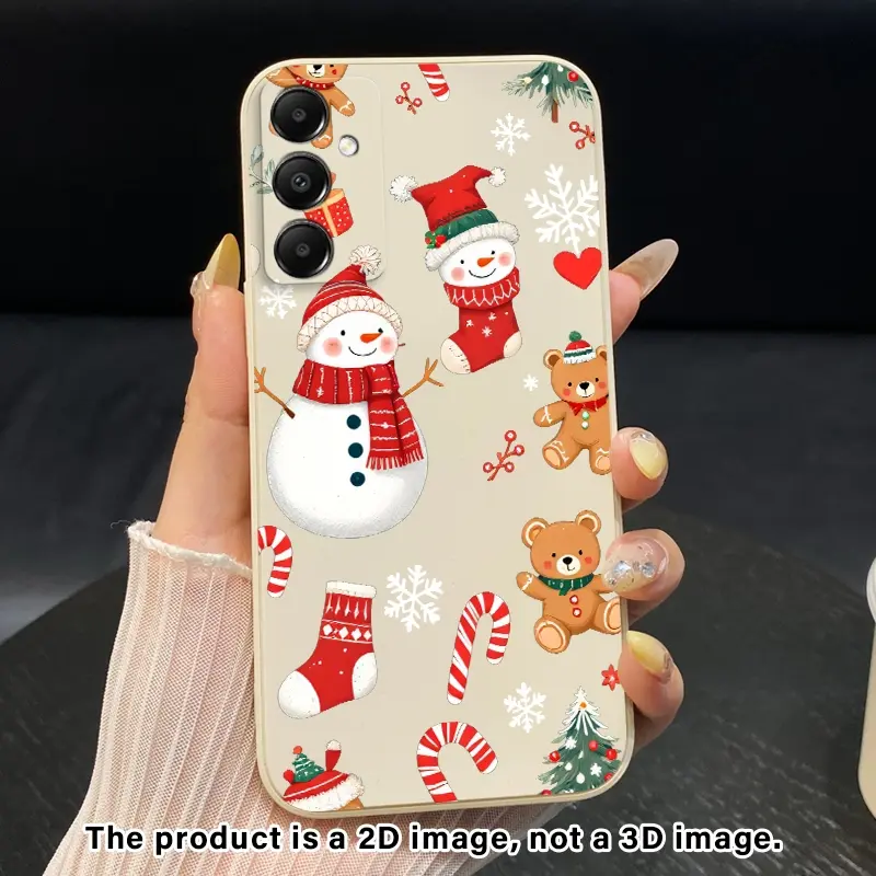 Snowman Christmas Delight Pattern Case suitable for SamsungGalaxy A14 A13 A12 A11 A10 A07 A06 A05 A05s A04 A04s A04e A03 A03s A02 A02s 4G 5G  Silicone Anti-Drop Ultra Mobile Phone Thin Back Cover Giving gifts to family and friends