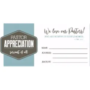 Swanson Christian Supply 135764 Offering Envelope-Pastor Appreciation - Pack of 100