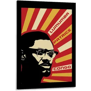 Congolese Politician Patrice Lumumba Quotes Portrait Poster (2) Bedroom Office Room Printed Canvas Poster Wall Art Decoration Aesthetic Poster Frame-style 16x24inch(40x60cm)