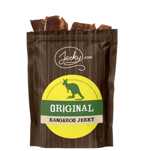 All-Natural Original Flavored Kangaroo Jerky - Made with 100% Whole Muscle Kangaroo Meat, Exotic Jerky Wild Game Healthy Meat Snack - Fun Unique Gift Item Gift for Men and Adventurous Meat Lovers - 1.75 oz.