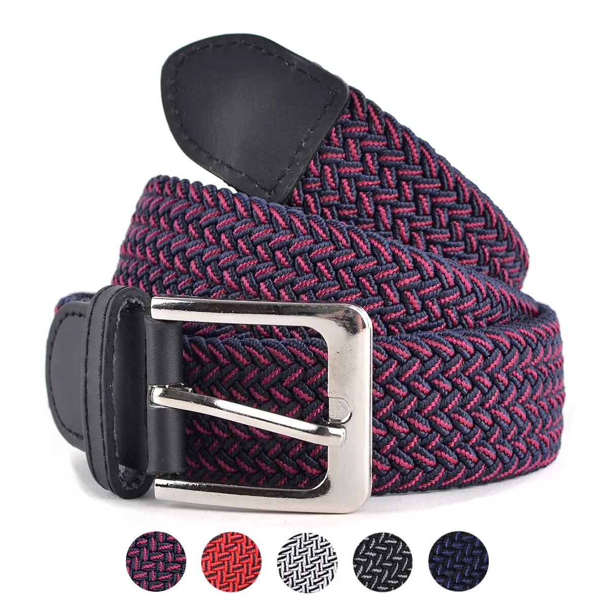 Belt - Stretch, Two-toned Braided & Elastic Belt - Stretch, Two-toned Braided & Elastic