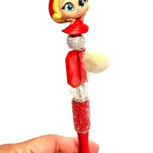 Doorables Beaded Pen with Character Design, Colorful Beads, and Decorative Elements