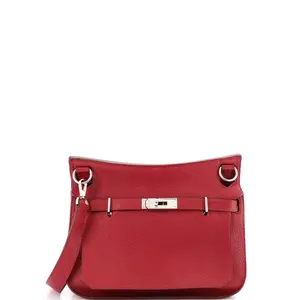 Pre-owned HERMÈS Leather Shoulder Bags Hermes Jypsiere Bag Clemence 28 by Rebag