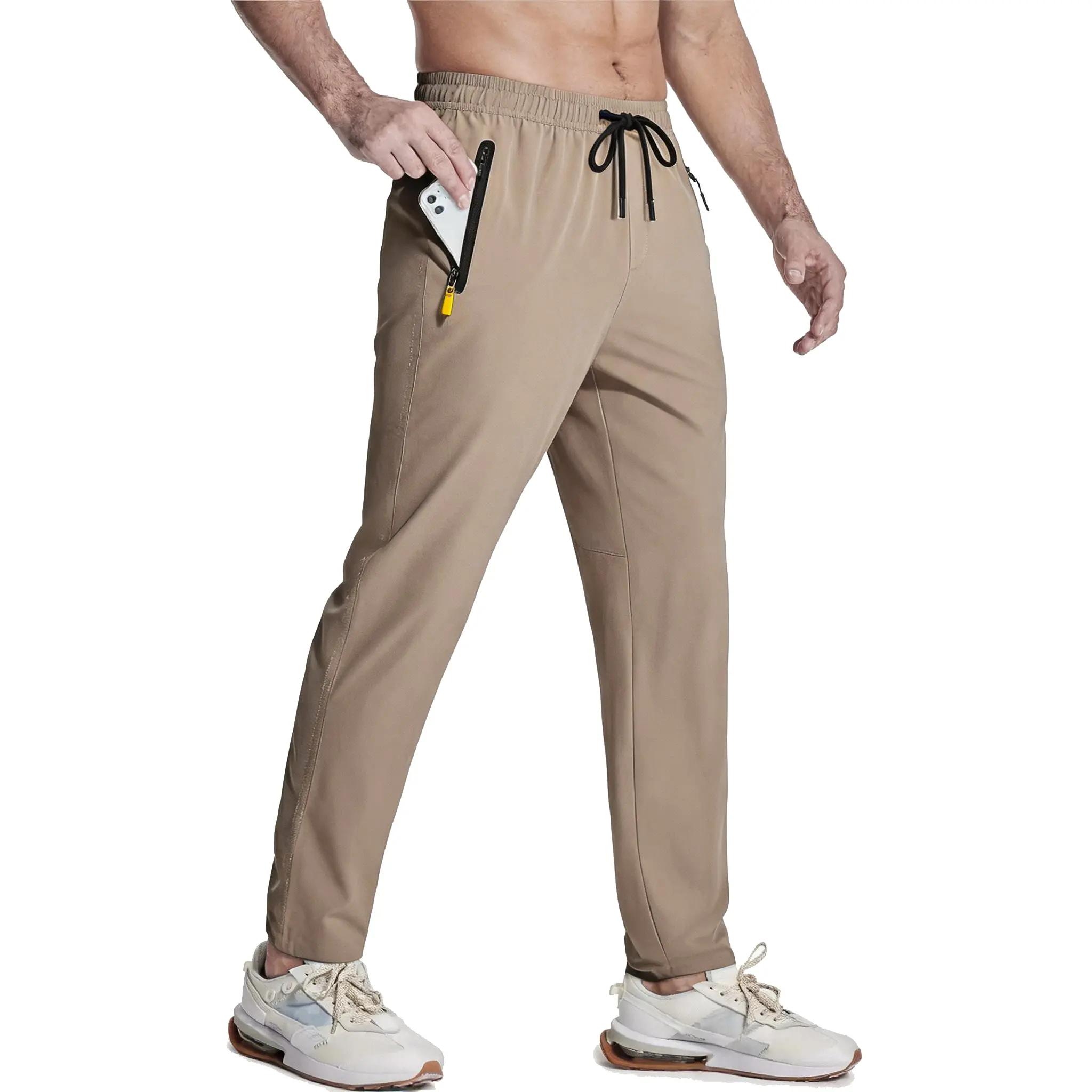 Zoofly Men's Full-Length Athletic Jogger Pants - Breathable, Quick-Dry, Water-Resistant, Machine-Wash for Outdoor Sports, Workout, Hiking