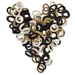 Hair Tie 100PCS Seamless Cotton Bands for Thick Thin Hair Soft Non-Slipping Ponytail Holders Brown Color Scrunchie Durable Elastic Hair Accessories Scrunchies