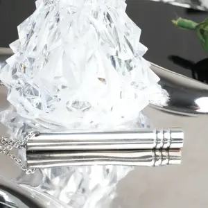 Fashion Pendant, Whistle Necklace with Cylinder and Threaded Design, for Men and Women, Suitable for Sports and Hiking