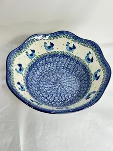 Bowl ~ Wavy Edge ~ Medium ~ 10 inch - 3329X - T4*
