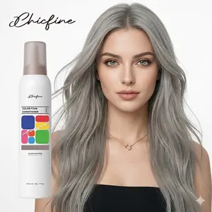 New Arrival Color Foam Conditioner 8 Shades Hair Dye Mousse Anti Yellow Purple Foam for Bleached Hair Instant Color Refresh DIY Hair Colorant