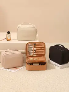 Unisex Oxford Cloth Makeup Bag, Thickened Multi-Layer Travel Organizer, Portable Cosmetic Pouch for Toiletries & Accessories, Cosmetics Organizer, Travel Cosmetic Bags