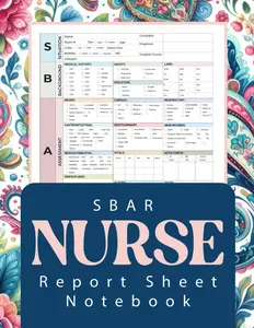 SBAR Nurse Report Sheet Notebook: Med-Surg Nurse Brain ICU Report Sheet for Nurse RN Nursing Report Sheet, Both Simplified