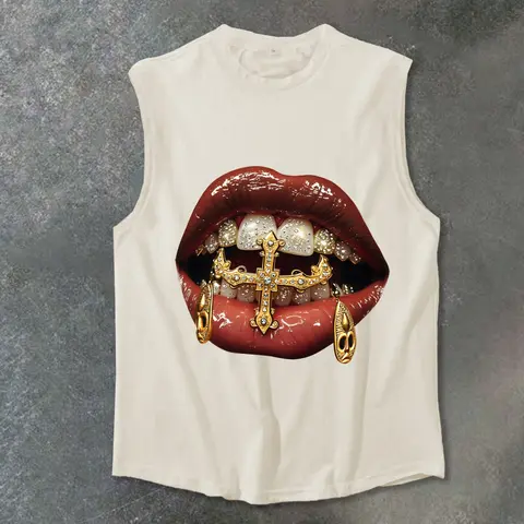 Men's Casual Sleeveless Top, Menswear, Skin-Friendly Fabric, Soft Breathable Material, Graphic Top, Perfect for Outdoor Activities, Streetwear, Tank Top Shirt