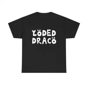 Loded Draco Diary of a Wimpy Kid Unisex Heavy Cotton Tee, 100% Cotton Funny Graphic Shirt for Teens Adults, Soft Breathable Daily Wear, Classic Cartoon & Music Meme Print T-Shirt, Comfortable Casual Top, Perfect Gift for Fans