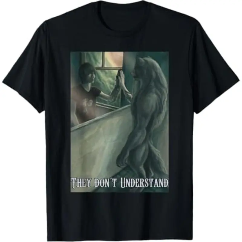 [Cotton]   Werewolf Ripping Meme Alpha Wolf Werewolf Literally Me T-Shirt Golf Gift T-Shirt For Men And Women