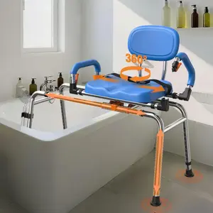 Premium Swivel Shower Chair – 360° Sliding, Adjustable Bath Bench for Home & Bathroom Use