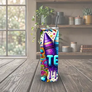 Dripping Crayon Teacher 20oz Tumbler Teacher Appreciation Gift for Educators Unique Drinkware Bottle