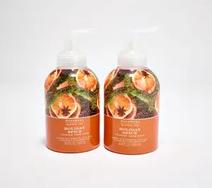 HomeWorx by Slatkin + Co. S/2 16oz Holiday Spice Foaming Soap