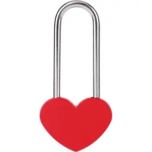 3.5" 50mm Love Lock Heart Padlock,Red Single Heart Lock for Lovers Wedding,Valentines,Anniversary,Travel, Valentines Day, Bridge(NO Key)