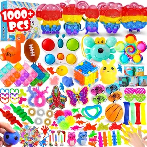 1000Pcs Bulk Party Favors for Kids, Fidget Toys Pack, Stocking Stuffers, Treasure Box, Birthday Party, Classroom Carnival Prizes, Pinata Stuffers, Goodie Bag Stuffers, Stress Relief Sensory Toys