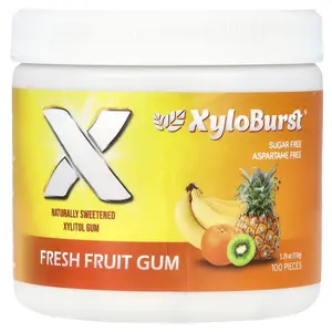 Xyloburst Xylitol Gum, Fresh Fruit, 100 Pieces, 5.29 oz (150 g)