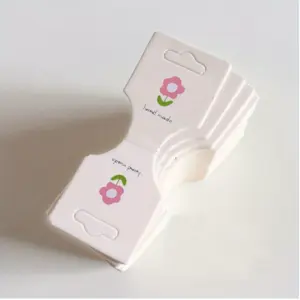 100pcs Flower Fold Jewelry Display Cards for Necklaces, Bracelets - Durable Paper Card Packaging with Small Floral Print, Space-Efficient Accessory Presentation, No Power Needed, Jewelry Making Display & Packaging Supplies, Beading&Jewelry Making