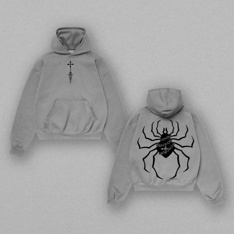 HunterxHunter Phantom Troupe Spiders Anime Double Printed Hoodies Unisex Heavyweight  Sweatshirt for Anime Sport, Epic Anime Graphic Double-Sided Tee