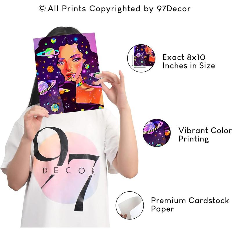 Vintage Eclectic Home Decor - 16 Pcs Boho Gallery Wall Art Prints Set, Cute Dorm Posters For Room Aesthetic Pictures, Earthy Boho Wall Decor For Girl Bedroom Apartment Decoration (Unframed)