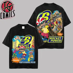 [IG] Vintage Rocket Power Graphic Premium Washed Cotton T-Shirt (Made In US), Otto Rocket Graphic Tee, Nickelodeon Rocket Power Fans Shirt, Comic Book Outfit, Gift For Cartoon Fans