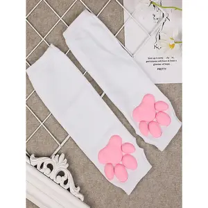 1pair Unisex Cat Paw Sleeve With 3d Simulation Meat Pad, Cosplay Catwoman AccessoriesCold Gloves Y2k Cute