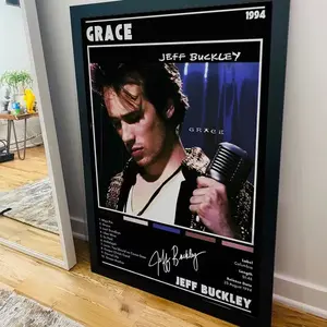 Jeff Buckley Grace Album Art Vintage Poster Unframe Decor Decoration