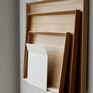 Wooden Wall Mounted Pot Lid Holder, Magnetic Side Mount Storage for Cutting Boards and Plates, Space-saving Organizer for Kitchen, Racks