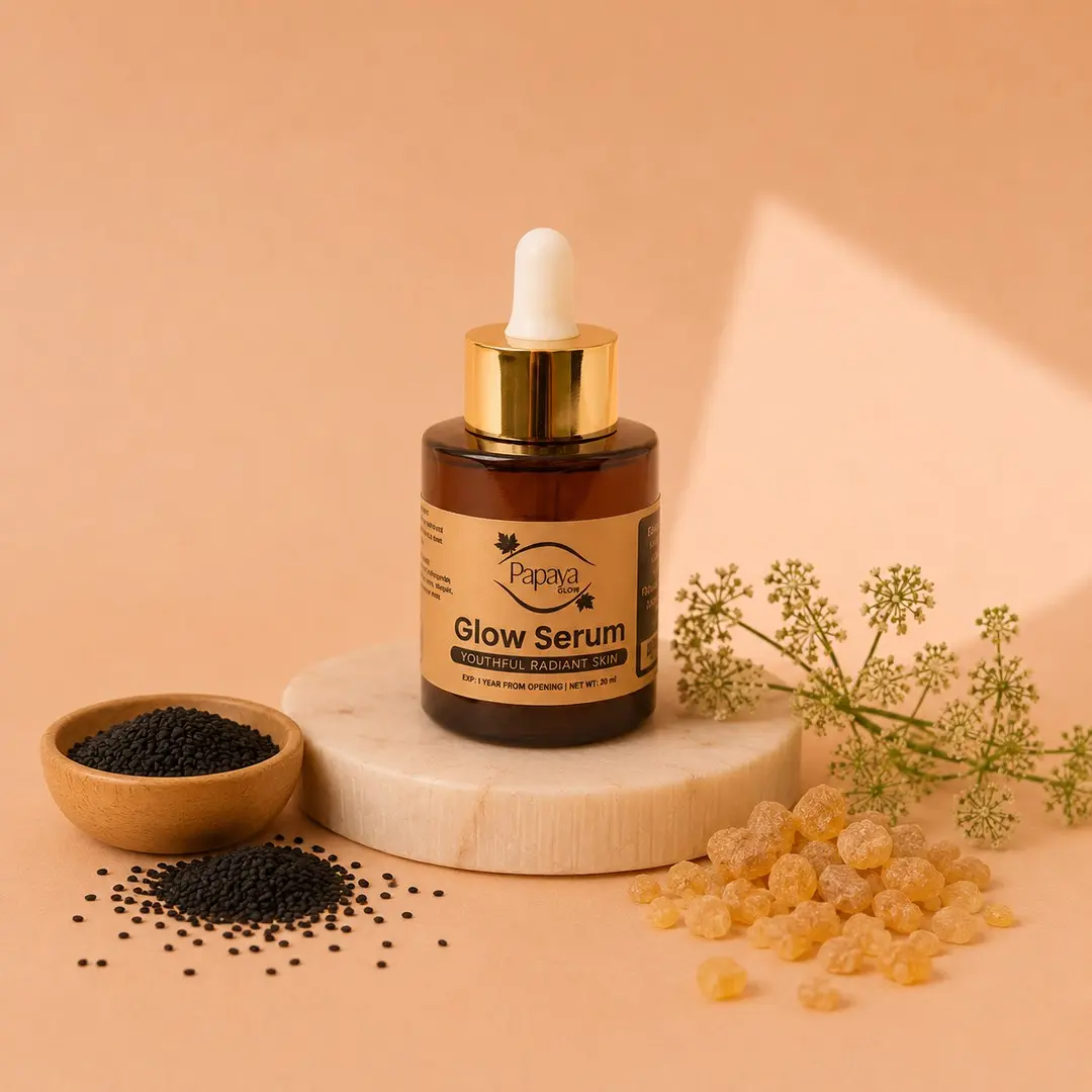 Glow Serum: Pure Black Seed Oil & Frankincense Face Serum for Acne, Dark Spots & Anti Aging