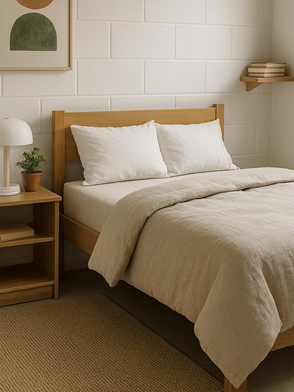 Luxury Linen Fitted Sheet Sleep - Effortless Elegance with Premium Quality Fabric