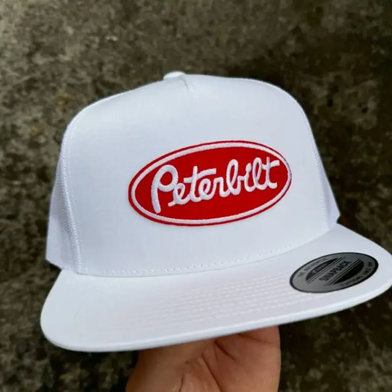 PRINTED Peterbilt Vintage Snapback Trucker Hat Mesh Back Yupoong, unisex hat,  Adjustable Hat Cap, many classifications, Gift For New Dad, Vintage Baseball Hat