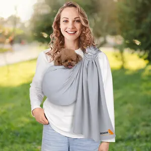 Dog Sling Carrier for Small Dogs,Carrying Wrap Anti-Anxiety Cat Sling,Adjustable Pet Sling