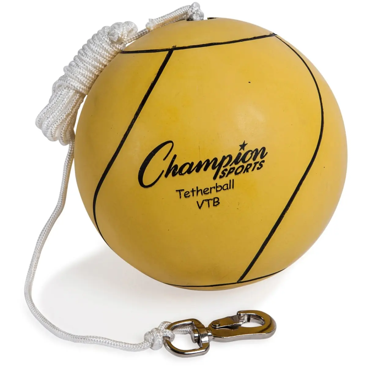Unisex Plain Portable Tether Ball - Yellow, 2-Piece Set, Outdoor Play Portable Tetherball for Lawn Games