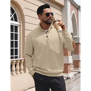2025 Men's Spring and Autumn Stand Collar Long Sleeve Casual Outdoor Jacquard Knit Sweatshirt New Polo Shirt Ribbed Pullover Crew Neck Pullover warm outerwear fashion Big & Tall sweater fall sweaters sweaters for men ugly christmas sweaters sweater