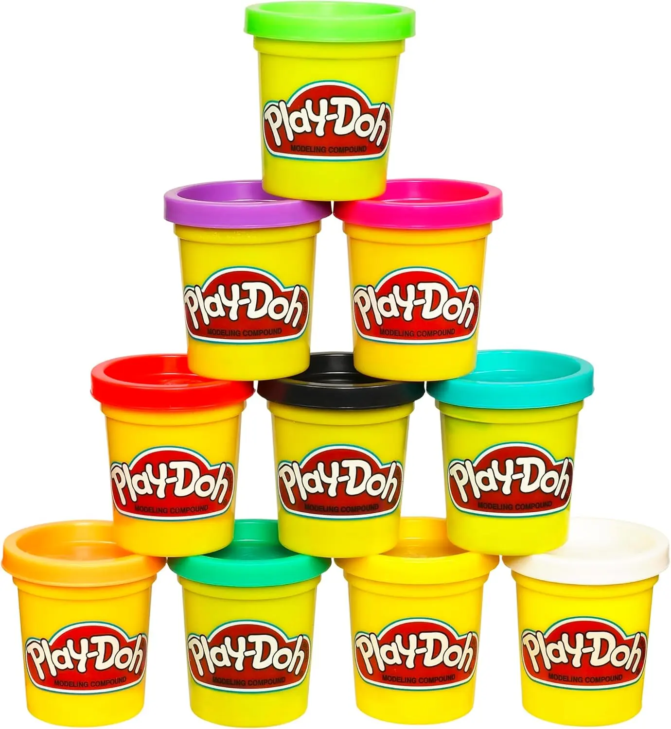 Modeling Compound 10-Pack Case of Assorted Colors, Non-Toxic 2 oz. Cans, Back to School Gifts, Prizes, & Party Favors, Preschool Toys for Kids, Ages 2+ (Amazon Exclusive)