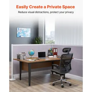 2-Pack 72x48 in Freestanding PET Privacy Walls with Outlet Covers, Office Divider Panels, Workstation Cubicle Partitions, Roomdividers for Office Use