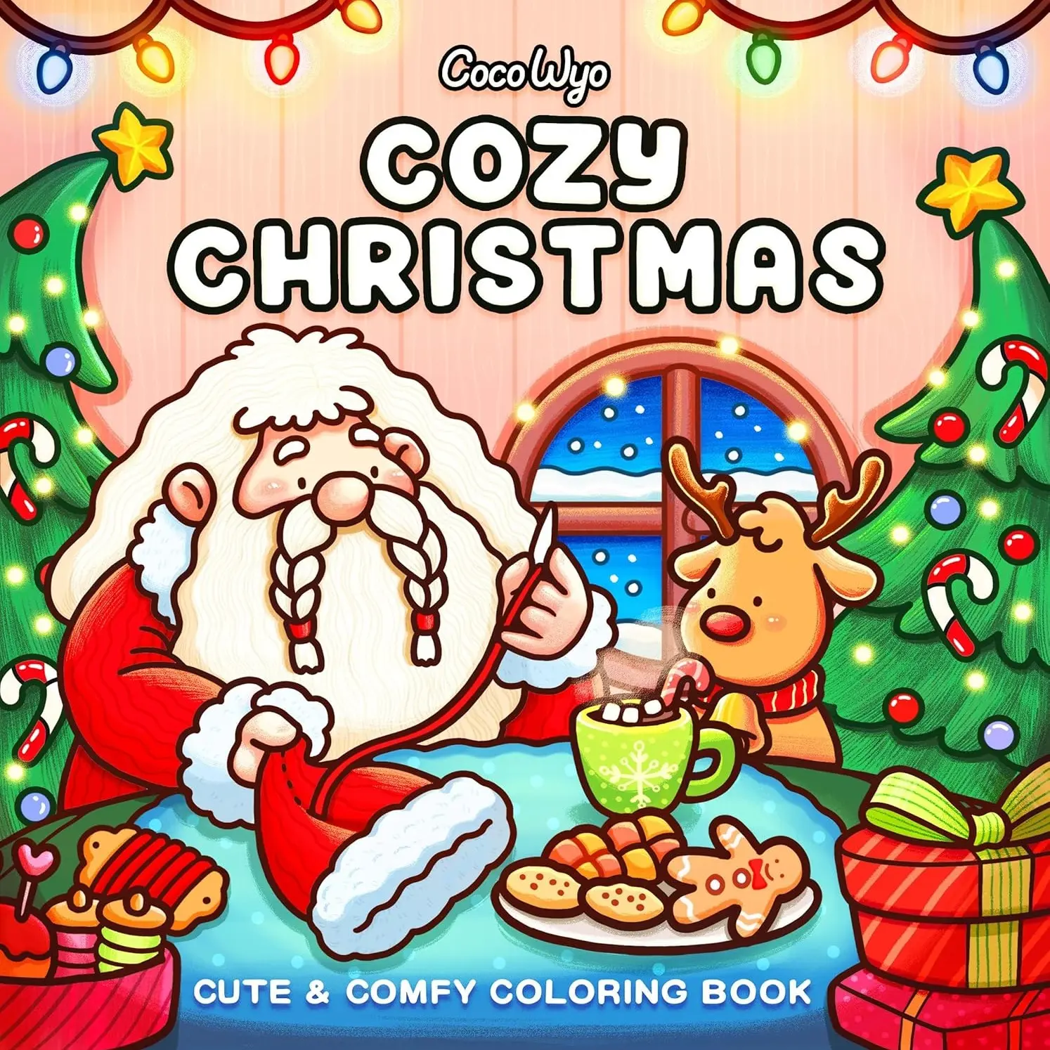 Cozy Christmas: Coloring Book for Adults and Kids (Cozy Spaces Coloring) Relax and Holiday-Themed Cozy Spaces, Perfect for Festive Fun!" cozy space