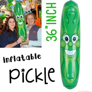GIANT Inflatable Pickle Head - Beach Pool Float Noodle Balloon Blow Up Inflate Party Decoration Fun