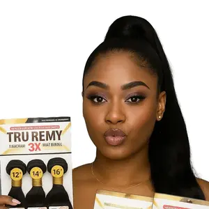 Quick Weave Bundle – EVE Tru Remy Brazilian 3X Multi Bundle Straight , RED Quick Dry Weaving Hair Bonding Glue,  Pin Tail Coarse Teeth Comb, RED Professional Dye Brush & Stocking Wig Cap | Get Sassy Beauty Supply